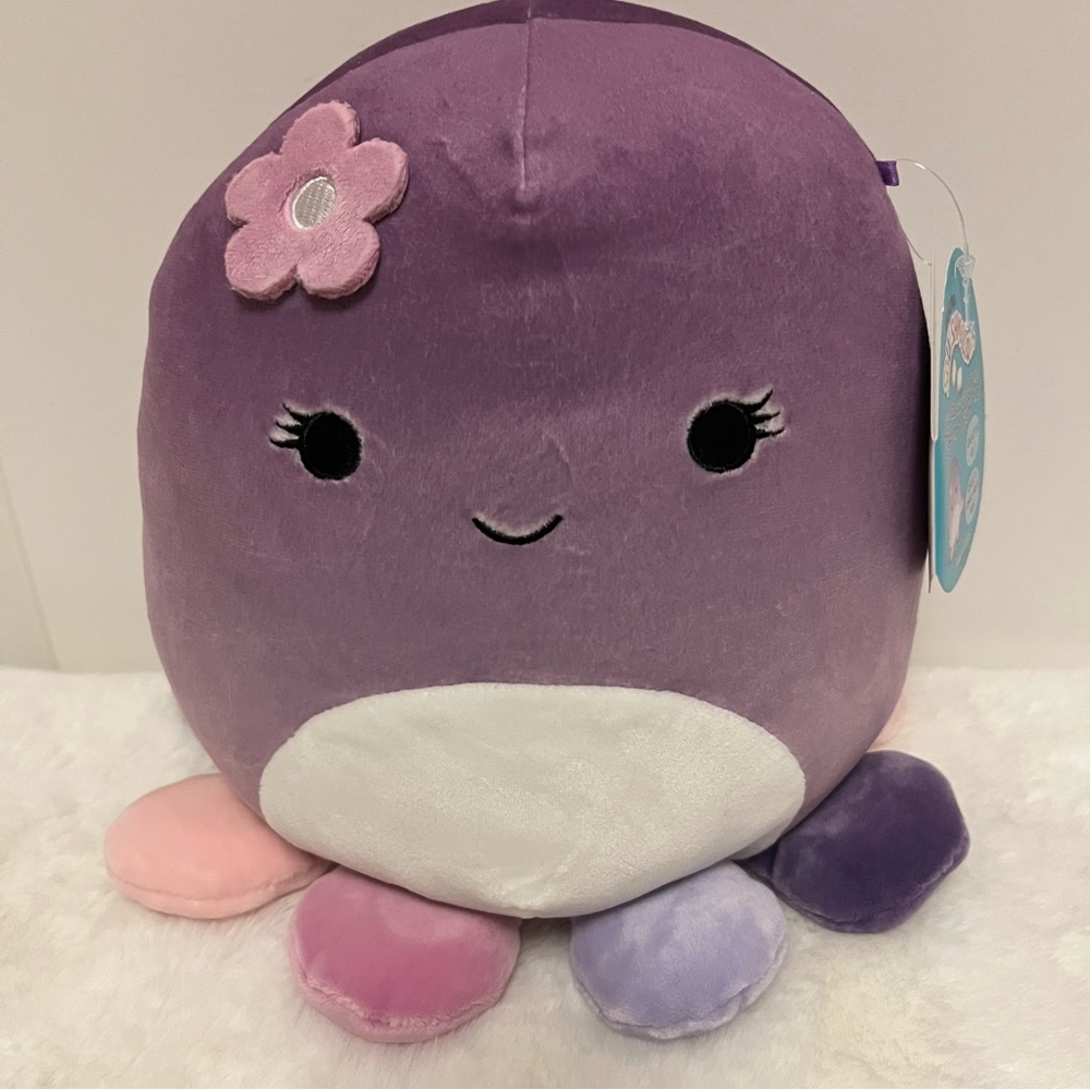 Squishmallow Violet Octopus 🐙, Flower 🌸, 8” New